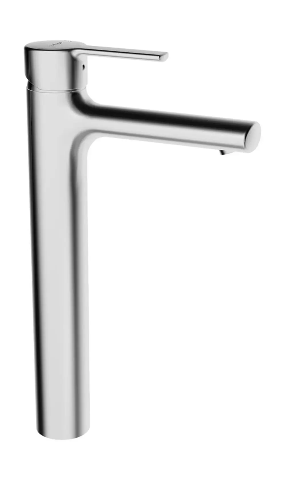 Einhebelmischer in Chrom für die Waschtischmontage, hergestellt von HANSA. Das Design ist einfach und funktional, geeignet für moderne Badezimmer.